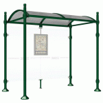 ABRI BUS PROVINCE 2.50 M SANS BARDAGES LAT. CITY VERT 6005 - PROCITY