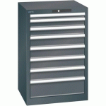 ARMOIRE NOIR 564X572X850 AVEC 8 TIR. 75KG _ 14.250.060 - LISTA