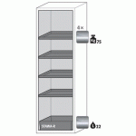 ARMOIRE SÉCURITÉ S-PHOENIX-90 S90.196.060.FDAS BLANC - ASECOS