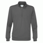 COTTOVER SWEATSHIRT COL ZIPPÉ UNISEX - CERTIFIÉ GOTS ANTHRACITE - TAILLE M