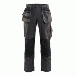 PANTALON DE TRAVAIL ARTISAN ÉTÉ GRIS FONCÉ/NOIR TAILLE 56C - BLAKLADER