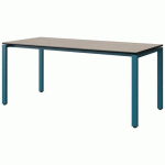 TABLE MALIBU 180X80 T6 SOUDÉ STRA ACACIA/NOIR BLEU 5025 - MANUTAN EXPERT