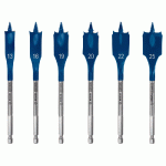 TROUSSE DE 6 MÈCHES PLATES SELFCUT SPEED 13 - 25 MM - BOSCH EXPERT - 2608900333