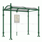 ABRI BUS PROVINCE 2.50 M 1 BARDAGE LAT. BOULE VERT 6005 - PROCITY