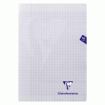 CAHIER PIQUÉ CLAIREFONTAINE MIMESYS A4 - 21 X 29,7 CM GRANDS CARREAUX 96 PAGES INCOLORE