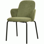 CHAISE EMPILABLE PADDY EN TISSU - VERT - VEBA
