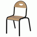 CHAISE MALIBU 4P T3 - ASS/DOS HÊTRE / ACIER NOIR 9005 - MANUTAN EXPERT