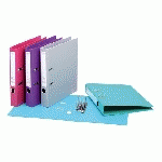 LOT DE 10 - CLASSEUR À LEVIER CARTONNÉ ESSELTE CHROMOS PLUS A4 - DOS 5 CM COULEURS ASSORTIES TENDANCE