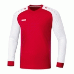 MAILLOT DE FOOT MANCHES LONGUES ENFANT - JAKO - CHAMP 20 ROUGE/BLANC