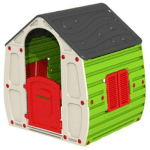 PETITE MAISON EN RÉSINE POUR ENFANTS CM.102X90X109H MOBILIER DE JEU DE JARDIN - SALON