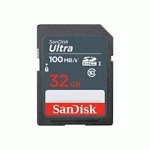 SANDISK ULTRA 32GB SDHC MEM CARD 100MB/S 32 GO UHS-I CLASSE 10