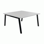 TABLE PARTAGE 140 X 143 CM GRIS / NOIR - BURONOMIC