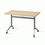 TABLE RABATTABLE POLLY L.120 X P.70 CM PLATEAU CHÊNE - ANTHRACITE