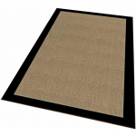 WELLHOME - TAPIS SALON EN POLYESTER DARKBROWNRIM BRUNNOIR - 60X100CM - BRUNNOIR