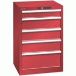 ARMOIRE ROUGE 564X572X850 AVEC 5 TIR. 75KG _ 14.256.070 - LISTA