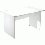 BUREAU DROIT AVEC PIEDS PANNEAUX VISUAL - 120 CM - BLANC - ARTARREDI