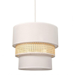 SUSPENSION RONDE GIGOGNE CANNAGE BLANC D35 - BLANC