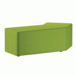 POUF SHIFT+ LANDSCAPE D\'ANGLE 135° DROITE - 140,8X72,5X38 CM - STAMSKIN TOP VERT - MANUTAN COLLECTIVITÉS