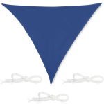 VOILE D'OMBRAGE TRIANGLE, IMPERMÉABLE, ANTI-UV, TENDEURS, TERRASSE, BALCON, 4X4X4 M, BLEU - RELAXDAYS