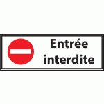 LOT DE 3 - PANNEAU DE SIGNALISATION ERP - PICTOGRAMME ENTRÉE INTERDITE - 210 X 75 MM - VINYLE SOUPLE AUTOCOLLANT