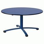 TABLE MALIBU Ø 120 T3 PC STRA ANTIB BLEU U525/NOIR BLEU 5005