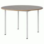 TABLE MALIBU Ø 120 T6 4P STRA ALAISÉ BÉTON F186/BLC 9016