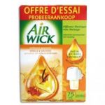 AIR WICK DIFFUSEUR DÉSODORISANT ÉLECTRIQUE PARFUM VANILLE ORCHIDÉE