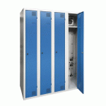 ARMOIRE SÉCHANTE IP 4 COLONNES À CLÉ BLEU CLAIR - MANUTAN COLLECTIVITÉS