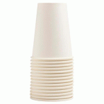 LOT DE 20 - 50 GOBELETS EN CARTON, 35 CL - BLANC