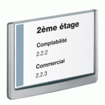 PLAQUE MURALE 17,5 X 23,5 CM CLICK SIGN DURABLE GRISE