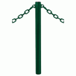 POTELET PROVINCE Ø76 MM CHAINES 2 ANNEAUX INOX VERT 6005 - PROCITY