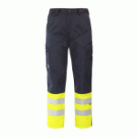PROJOB 6507 PANTALON STRETCH - EN ISO 20471 CLASSE 1 JAUNE/MARINE PROJOB - TAILLE 54