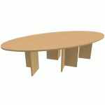 TABLE OVALE PIEDS CROIX 280 X 140 CM HÊTRE - MANUTAN