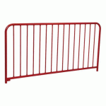 BARRIÈRE À BARREAUX 2 M - GALVA ROUGE FONCÉ 3004 - PROCITY