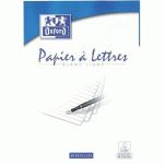 BLOC DE CORRESPONDANCE ENDOSSÉ A5 100P 80G LIGNÉ 8MM - OXFORD
