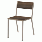 CHAISE TORONTO ASS/DOS PIN VIEILLI FONCÉ / ACIER TAUPE - JAYSO