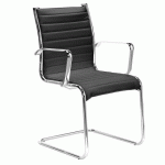 CHAISE VISITEUR ANDREA SIMILI CUIR NOIR