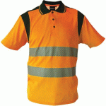 POLO FLUORESCENT ORANGE MANCHES COURTES DE TAILLE XL - SINGER SAFETY