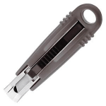 RAJA CUTTER AVEC REVÊTEMENT PLASTIQUE - LAME RÉTRACTABLE 18 MM - GRIS
