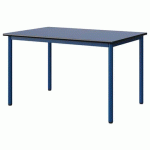 TABLE MALIBU 120X80 T5 4P STR ANTIB BLEU U525/NOIR BLEU 5005