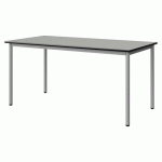 TABLE MALIBU 160X80 T6 4P STRA ISOS GRIS 1400/NOIR GRIS 9006 - MANUTAN EXPERT