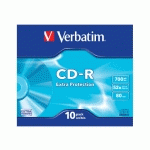 VERBATIM - CD-R X 10 - 700 MO - SUPPORT DE STOCKAGE - LOT DE 2