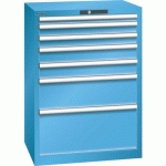 ARMOIRE BLEU CLAIR 717X572X1000 AVEC 7 TIR. 75KG - LISTA