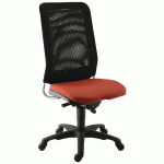 CHAISE DE BUREAU DIAZ CONTACT SYNCHRONE PIÈTEMENT NOIR ASSISE COLORIS CORAIL - MANUTAN COLLECTIVITÉS