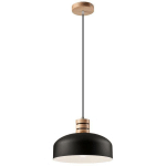 LAMKUR LIGHTING - LAMKUR PLAFONNIER DOME SUSPENSION NOIR / BLANC, 1X E27