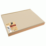 LOT DE 5 - BARQUETTE DE 100 SETS DE TABLE SPUNDBOND, UNIS - FORMAT 30X40CM - FICELLE