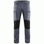 PANTALON DE TRAVAIL SERVICES STRETCH GRIS/NOIR TAILLE 52C - BLAKLADER