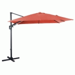 PARASOL DEPORTE ORIENTABLE 3X3 CM NH20 INCLINABLE MANIVELLE PAPRIKA - PROLOISIRS