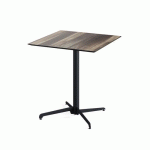 TABLE DE BISTROT PLIABLE X CROSS TROPICAL WOOD 70X70 CM - VEBA