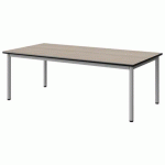 TABLE MALIBU 160X80 T2 4P STRA ACACIA/NOIR GRIS 9006